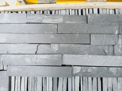 Плитка чёрная из натурального камня фасадная 30 см * 5 см, толщина 7 мм -30 мм купить в Магадане